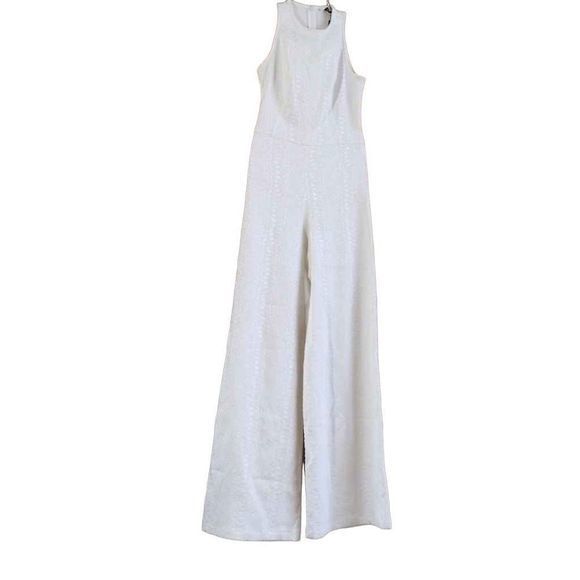 Alexis White Kalvina Halter Style Sleeveless Jumpsuit Sz S NWT - Picture 4 of 15